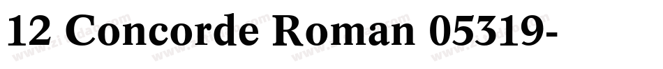 12 Concorde Roman 05319字体转换